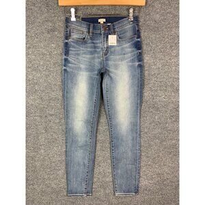 NWT J. Crew High Rise Skinny Jeans Womens 26X28 Cotton Stretch Blue Denim Casual